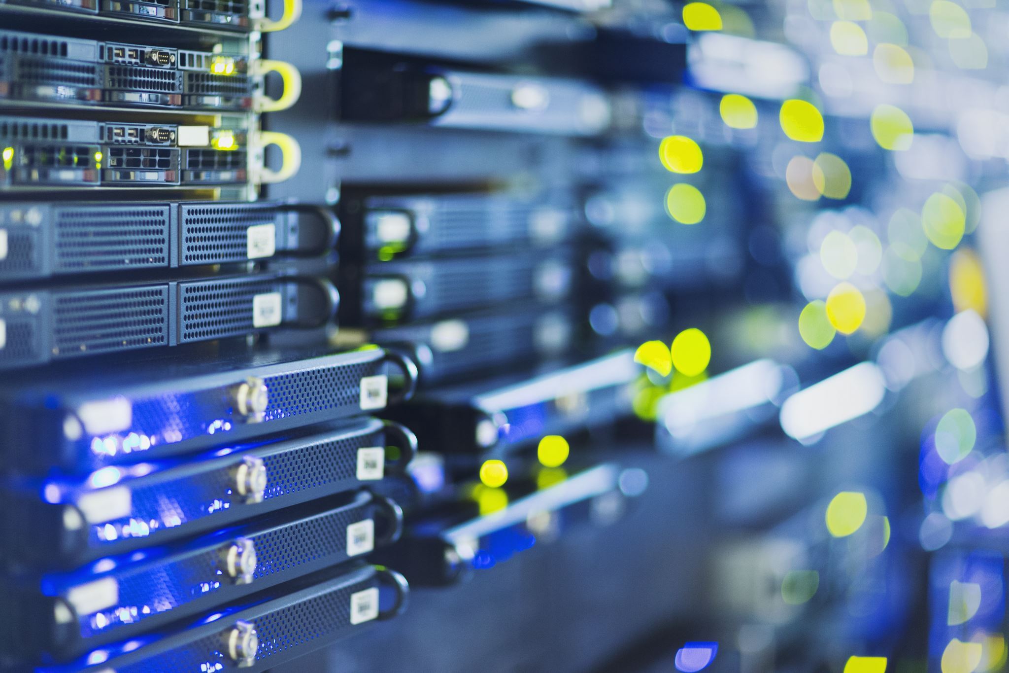 Secure data center with servers